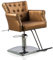 SalonMax Hydraulischer Friseurstuhl für Haarstylisten, 360° drehbar, neigbar, mit verstellbarer Kopfstütze und Fußstütze, Schwarz (Gold)