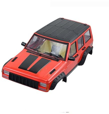 RC Car Hard Body Shell Kit,313mm Wheelbase Cherokee Body Car Shell for 1/10 RC Crawler Axial SCX10 & SCX10 II 90046 90047 TRX4 Kit (Red)
