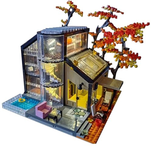 Oichy Modular Haus Bausteine, Baumhaus Bausteine Set Kreatives DIY Bausteine Spielzeug Geschenk für Erwachsene und Kinder (2008 Stück)