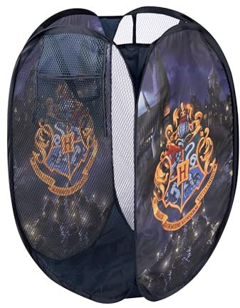 Harry Potter Aufbewahrungskorb - Hogwarts Faltbar für Kinder POP-UP Kinderzimmer Wäschekorb Blau 34 x 34 x 59 cm