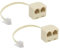 Wonvify Telefonkabel-Adapter mit RJ11 6P4C-Buchsen-Splitter, geeignet für Telefon und Fax, RJ11-Kabel, fester Telefonadapter für Box (2 Stück)