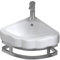 JOSIAHCQ Lavabo Bagno Angolare Sospeso Lavandino Bagno Mobile Bagno Salvaspazio con Rubinetto per Piccoli Spazi(32cm/12.59in)