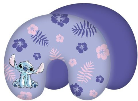 Jerry Fabrics Disney Lilo und Stitch Nackenkissen Reisekissen Nackenhörnchen 28 x 33 cm 100% Polyester