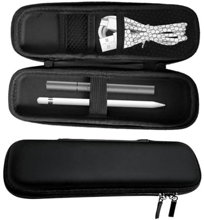 Siliget Small Pencil Case, Hard Shell Pen Case Pouch Waterproof EVA Pencil Case, Organizer Makeup Bag for Boys Girls Stationery & Office Supplies, Black