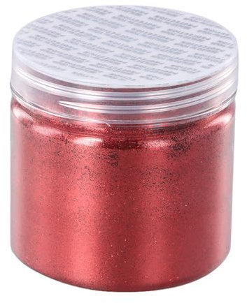 Schimmernder Glitzerpuder, Rot Glitzerpulver, Glitzer-Pulver zum Basteln, 0.2mm Fine Glitzerpulver, Red Glitter Fine, Basteln Glitzerpuder, 100 g/3,53 oz Feiner Rotglitzer für Face Eye Nail Haare