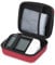 Ginsco Universal Hard Shell Case for Blood Pressure Monitor, Compatible with Omron Platinum/Gold, Portable Carrying Travel Case with Handle, Mesh Pocket for Cuff/Batteries/Charger (Red, L)