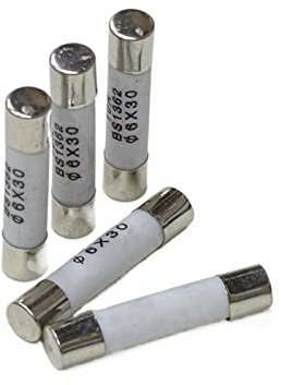 ZYHNYTAO 10 pezzi 6x30mm fusibile tubolare in ceramica fusibile 250V 0,5A 1A 2A 3A 4A 5A 6A 8A 10A 12A 15A 20A 25A 30A fusibile rapido 6 * 30mm
