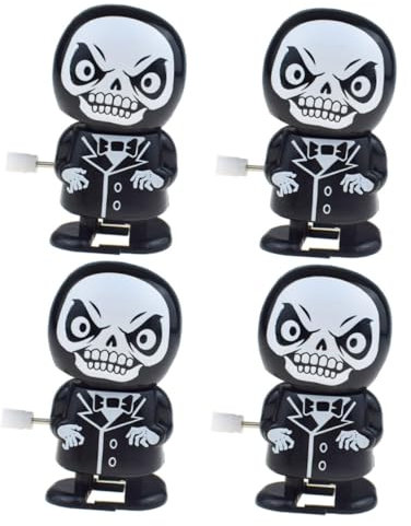 KOMBIUDA 4 Stück Windgott des Todes Streich Plüschtiere Puppenhaus Halloween Black Abs