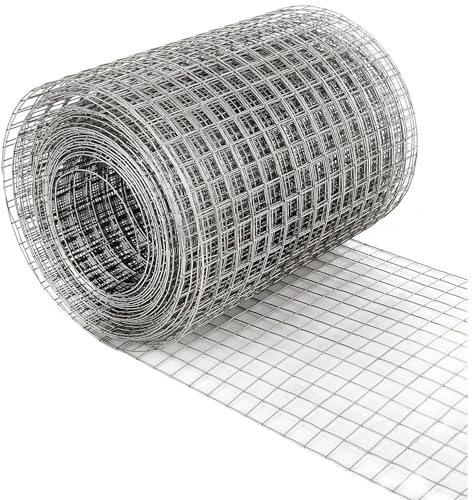 SXEVZOO 9x9mm Nagetier Drahtgeflecht, Drahtgitter Feinmaschig, Gartenzaunnetz - Breite 0,5/0,6/0,7/0,8m, Wühlmausgitter, Metallgitter Als Volierendraht(0.8x7m)