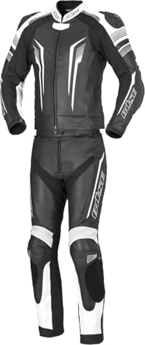 Büse Tormo Damen 2-Teiler Motorrad Lederkombi, schwarz/weiß, 56 | Leder