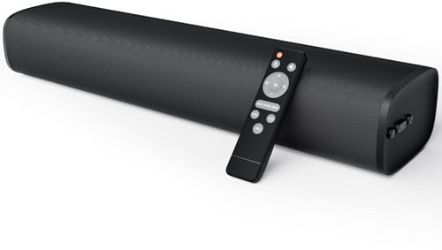 Yinet-EU Soundbar für Fernseher, 56-W-Lautsprecher mit Bluetooth 5.3/ARC/optischem Anschluss/AUX-Eingängen – Wandmontierbares Heimkino-Surround-Sound-System, kleine Soundbar für Fernseher/PC/Gaming