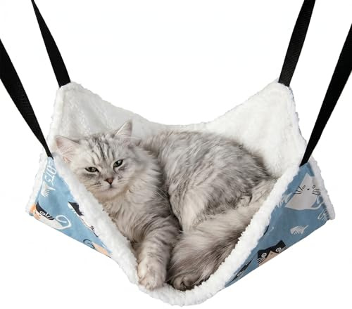 1pcs hamac pour Chat, hamac pour Chat avec Sangles réglables, hamac pour Petits Animaux, hamac Respirant pour Chats pour Petits Animaux de Compagnie, 57 x 45 cm, Grande Taille
