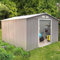 CONCEPT USINE - Abri de Jardin 10.85 m² Sancy Gris - Cabane Extérieur en Metal - Atelier Rangement Outils et Vélos en Acier Anti-Corrosion - Spacieux, Solide, Durable et sans Entretien