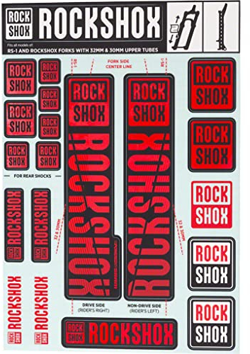 ROCKSHOX adesivo rs-1 e steli 30/32 rosso