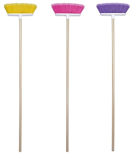 The Original Soft Sweep - Escoba de acción magnética con mango de madera con acabado natural, 2 Brooms, 2