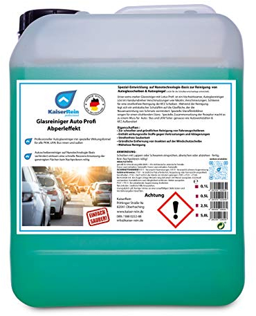 KaiserRein Professional KFZ Glasreiniger Auto Scheibenreiniger mit Lotuseffekt 5 L Kanister gebrauchsfertig zum nachfüllen