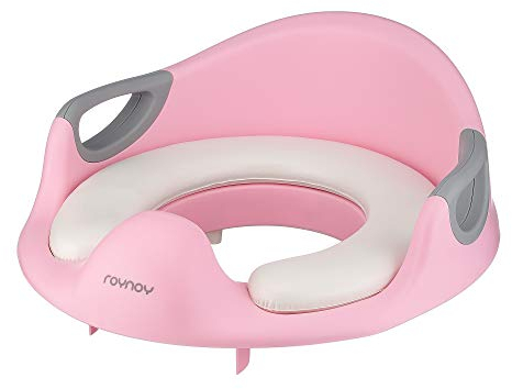 roynoy | Toilettensitz für Kinder | WC Sitz für Kinder | Sitzverkleinerer mit Griff für Toilette | Toilettentrainer | Kloaufsatz (rosa)