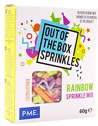 PME Out of the Box Sprinkles Themed Sugar Decorations 60g - Rainbow Mix