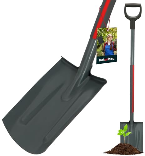 KOTARBAU® Profi-Gärtnerspaten 120cm mit Stiel für Gartenarbeiten Umpflanzen