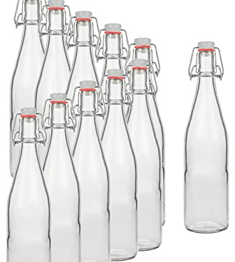 Vitrea 2x Glasflasche 500ml Bügelverschluss Milchflasche Saftflasche Ölflasche Bügelverschlussflasche (2)