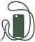 UEEBAI Crossbody Lanyard Phone case for iPhone 7/8/SE 2022 5G/SE 2020, Silicone Phone Cover Necklace Cord Strap Soft Shockproof Protective Case for iPhone SE3/SE2 - Deep Green