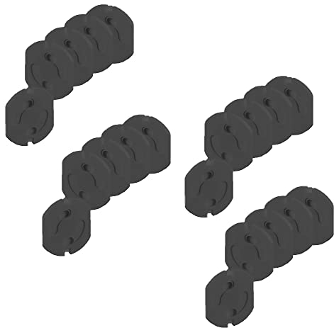 Offgridtec 20 x Kindersicherung Steckdose mit sicherem 2-Wege-Drehmechanismus, Wiederverwendbare Steckdosen-Kindersicherung, Langlebiger ABS-Kunststoff, Passend für Standard deutsche Stecker – Schwarz