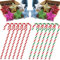 Yueser Ornamento Bastoncino di Zucchero,24 PCS Bastoncino di Zucchero di Natale Ciondolo Bastoncino di Zucchero Decorazione dell'Albero di Natale Addobbi Ciondolo Pendente Ornamento Pentagramma Natale
