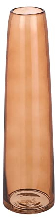 Mica Decorations Xandra Schmale Vase - H38 x Ø10 cm - Glas - Braun