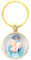 Porte-clés en verre - Wc Papier, golden/e