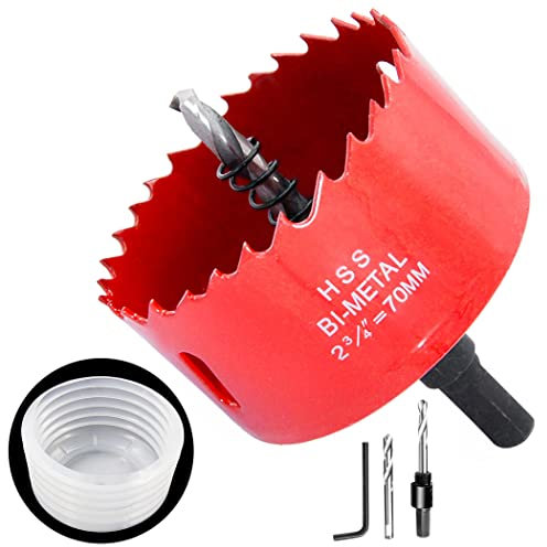 70mm Hole Saw and Hole Saw Accessories Dust Bowl 2PCS set,LAIWEI hole saw dust collector for all hole saws up to 125mm cutting diameter