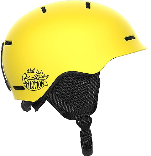 Salomon Orka Kinder Helm Ski Snowboarden, Einfach Anzupassende Passform, leicht, Gelb, KM 5356