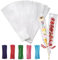 JIANTA 250Pcs Sacs en Cellophane, Sachet Bonbon Transparent 25x5cm, Sac Plastique Bonbon Sachet avec 250Pcs Liens Torsadés, Bonbons Sacs pour Bonbons Savon Cookie Chocolats Perles Bijoux Cadeau
