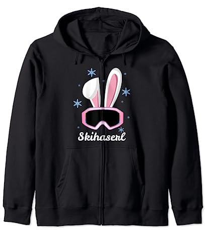 Skihaserl Skihäschen Ski Hase Apres Ski Kostüm Skihaserl Kapuzenjacke