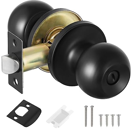 Knpwer Ronde Bouton Serrure Verrouillage Porte,Serrure de Porte Design Tulipe,Bouton de Porte Rotatif,Poignée de Porte Rotative