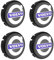 JANDH Radnabendeckel, 4 Stück Nabendeckel Radkappen 64mm, Volvo Nabendeckel, Auto-Radkappen mit Logo, Mit Vier Schnallen Befestigt, für Volvo Radkappen