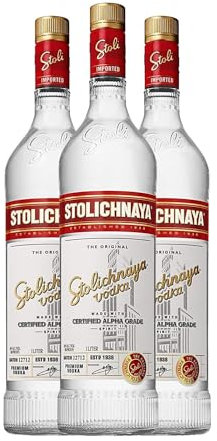 Vodka Stolichnaya Botella Misil 1 L (Caja de 3 Botella Misil de 1 L)
