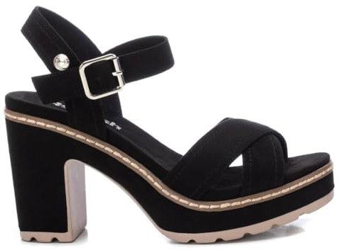 REFRESH - Sandalia Mujer Negro - Calzado Cómodo y Versátil - Moda casual - Modelo 17156005 (Talla 38)