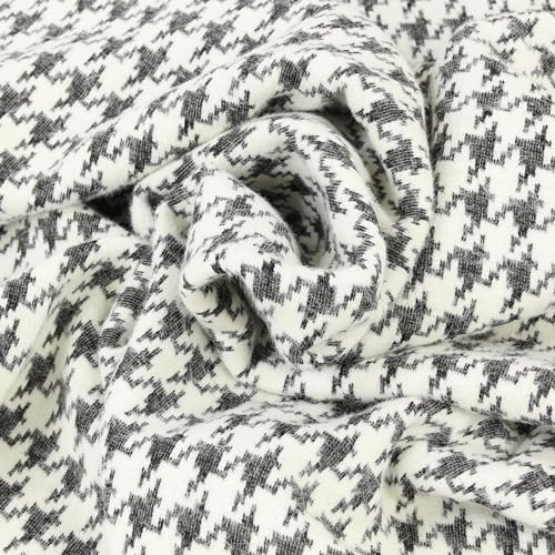 Stoff Meterware Hahnentrittmuster Strick - 1 Meter, Bekleidung, Pulli, Hoodie, Jacke, Weste, Cardigan, Damen, Accessiores, Taschen, Mütze, Schal, Deko, Kissen