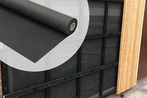 Wovar UV-beständige fassadenfolie schwarz für offene fassadenverkleidungen - Rolle 1,5 x 50 Meter