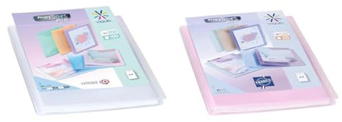 Viquel - Porte Vues A4 200 Vues - Documents Personnalisables - 100 Pochettes & Protège Documents - Reliure Format A4 - Propysoft