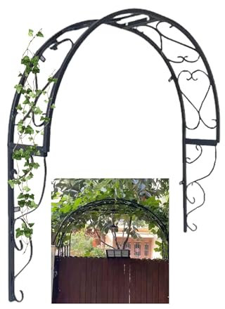 Rankhilfe rosen,rankgitter gurken,An der Wand montierte Rosenbögen zur Unterstützung von Pflanzen beim Klettern, dekorative halbrunde Tür- und Fensterwand,für Gärten,Balkone,Fenster,Türen und Eingänge