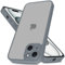 Mootobo for iPhone 15 Case with Camera Lens Full Cover Protection, 10FT Military Grade Drop Protection Phone Case with Anti-Fingerprint Matte Back 6.1 inch - Grey