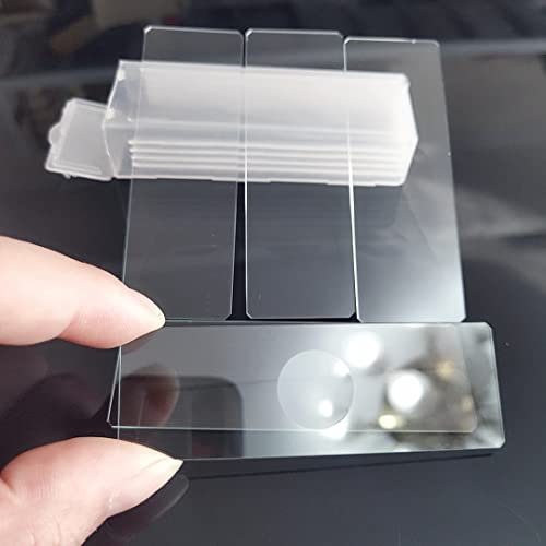 5pcs Glass Reusable Bio-microscope Double Single Concave Microscope Blank Glass Slides Science Biological Microscope Slides(Single concave 5pcs)