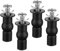 ZFYQ Fissaggi WC Sedile, 4 Pezzi Fissaggio Sedile WC a Espansione, Kit di Viti di Ricambio per Sedile WC, Viti in Gomma Adatto per Fori Ciechi in Serbatoi d'acqua, Nero