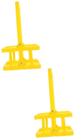 Zerodeko 2St Bierregal-Handkorb Faltbarer Bierkorb Tragbarer Flaschenhalter Tragbarer Bierkorb getränkekistenregal transportrollen klappbarer Bierkorb Flaschenträger Plastik Yellow