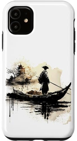 iPhone 11 Traditional Japanese Art Sumi-e Ink Painting Watercolor Case