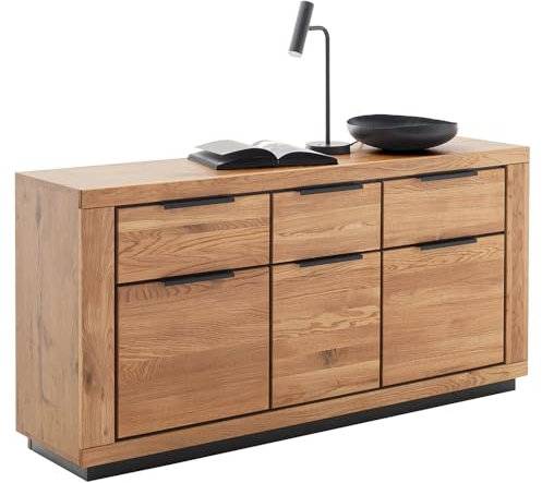 Sideboard Kommode in Eiche teilmassiv, Fronten Massivholz/Echtholz