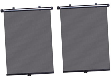 ULTECHNOVO Finestrino Auto Avvolgibile Automatico 40x45cm 2 Pezzi Rete Traspirante Per La Privacy