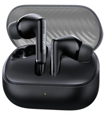 Oraimo Active Noise Cancelling Earbuds, Wireless Earbuds, Earphones Wireless Bluetooth, Bluetooth Headphones 5.4 With 4 ENC Mic, In Ear Headphones 40H Playtime, IPX7 Waterproof, Fast Charing (Black)