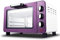 LABLADUO Air Fry Toaster Oven, Mini Oven Cooker and Grill,Electric Mini Oven Black with Timer Small Electric Oven Household Baking Small Oven 15 Liter Electric Oven(Purple)